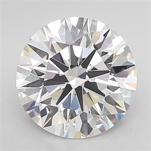 Picture of Lab Grown Diamond 3.34 Carats, Round with Ideal Cut, D Color, IF Clarity and Certified by IGI
