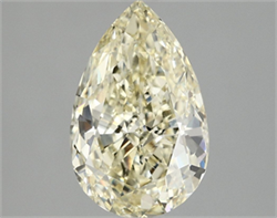 Picture of Lab Grown Diamond 2.09 Carats, Pear with  Cut, Fancy Intense Yellow Color, VVS2 Clarity and Certified by IGI