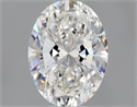 Natural Diamond 0.50 Carats, Oval with  Cut, F Color, VVS2 Clarity and Certified by GIA