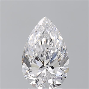 Picture of Natural Diamond 3.01 Carats, Pear with  Cut, D Color, SI1 Clarity and Certified by GIA