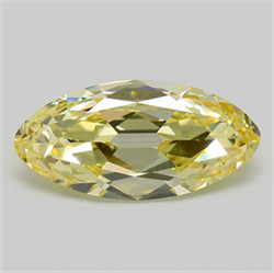 Picture of Lab Grown Diamond 4.07 Carats, Oval with  Cut, Fancy Yellow Color, VS1 Clarity and Certified by IGI
