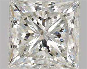 Picture of Natural Diamond 1.02 Carats, Princess with  Cut, J Color, VVS2 Clarity and Certified by GIA