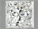 Natural Diamond 0.50 Carats, Princess with  Cut, I Color, VVS1 Clarity and Certified by GIA