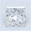 Natural Diamond 1.52 Carats, Princess with  Cut, H Color, VS2 Clarity and Certified by GIA