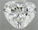 Natural Diamond 0.42 Carats, Heart with  Cut, H Color, SI1 Clarity and Certified by GIA