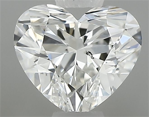 Picture of Natural Diamond 0.42 Carats, Heart with  Cut, H Color, SI1 Clarity and Certified by GIA
