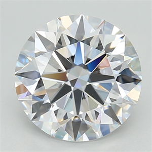 Picture of Lab Grown Diamond 4.03 Carats, Round with Excellent Cut, D Color, FL Clarity and Certified by GIA
