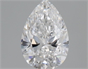 Natural Diamond 0.50 Carats, Pear with  Cut, E Color, VVS1 Clarity and Certified by GIA
