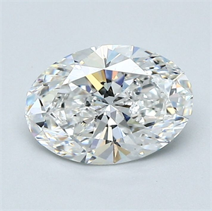 Picture of Natural Diamond 1.20 Carats, Oval with  Cut, E Color, VS2 Clarity and Certified by GIA