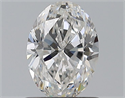 Natural Diamond 0.80 Carats, Oval with  Cut, F Color, SI1 Clarity and Certified by GIA