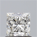 Natural Diamond 0.90 Carats, Princess with  Cut, H Color, VVS2 Clarity and Certified by GIA