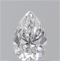 Diamante Natural 0.56 quilates, De pera , Color E, claridad VVS2 y certificado GIA