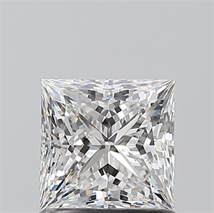 Picture of Natural Diamond 1.01 Carats, Princess with  Cut, E Color, SI2 Clarity and Certified by GIA