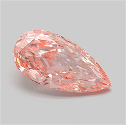 Picture of Lab Grown Diamond 4.20 Carats, Pear with  Cut, Fancy Vivid Pink Color, VS1 Clarity and Certified by IGI