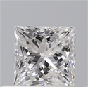 Diamante Natural 0.43 quilates, Princesa , Color D, claridad VS2 y certificado GIA