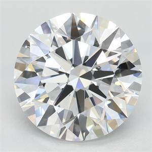 Picture of Lab Grown Diamond 2.67 Carats, Round with Ideal Cut, D Color, VVS1 Clarity and Certified by IGI