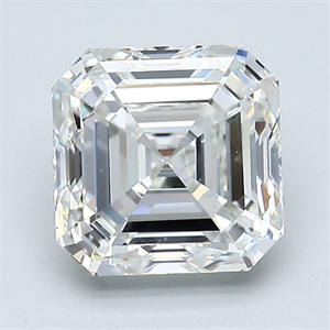 Foto Diamante Natural 2.50 quilates, Asscher , Color H, claridad VS2 y certificado GIA de