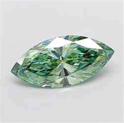 Picture of Lab Grown Diamond 3.08 Carats, Marquise with  Cut, Fancy Vivid Green Color, VVS2 Clarity and Certified by IGI