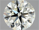 Natural Diamond 0.85 Carats, Round with Excellent Cut, J Color, VVS2 Clarity and Certified by GIA