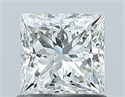 Natural Diamond 0.81 Carats, Princess with  Cut, H Color, VVS2 Clarity and Certified by GIA