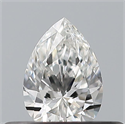 Natural Diamond 0.23 Carats, Pear with  Cut, G Color, VVS1 Clarity and Certified by GIA