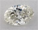 Natural Diamond 0.90 Carats, Oval with  Cut, J Color, SI1 Clarity and Certified by GIA