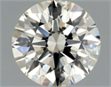 Natural Diamond 0.90 Carats, Round with Excellent Cut, J Color, VVS1 Clarity and Certified by GIA