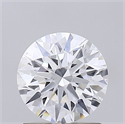 Lab Grown Diamond 1.29 Carats, Round with Ideal Cut, D Color, VVS2 Clarity and Certified by IGI