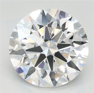 Picture of Lab Grown Diamond 3.09 Carats, Round with Excellent Cut, D Color, VVS1 Clarity and Certified by GIA