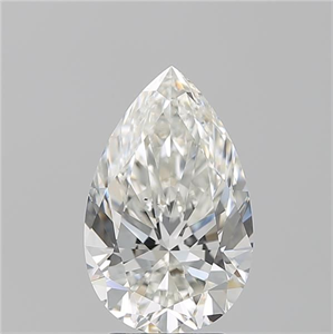 Picture of Natural Diamond 3.70 Carats, Pear with  Cut, H Color, VS2 Clarity and Certified by GIA