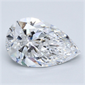 Natural Diamond 4.01 Carats, Pear with  Cut, D Color, VS2 Clarity and Certified by GIA