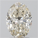 Natural Diamond 1.70 Carats, Oval with  Cut, J Color, SI1 Clarity and Certified by GIA