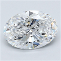 Natural Diamond 2.01 Carats, Oval with  Cut, D Color, VS1 Clarity and Certified by GIA