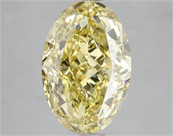 Picture of Lab Grown Diamond 5.03 Carats, Oval with  Cut, Fancy Intense Yellow Color, VS1 Clarity and Certified by IGI