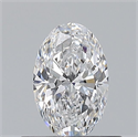 Natural Diamond 0.50 Carats, Oval with  Cut, D Color, VVS1 Clarity and Certified by GIA