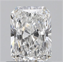Natural Diamond 0.72 Carats, Radiant with  Cut, F Color, VVS1 Clarity and Certified by GIA