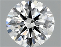 Lab Grown Diamond 1.02 Carats, Round with Ideal Cut, E Color, VVS2 Clarity and Certified by IGI