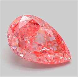 Picture of Lab Grown Diamond 3.04 Carats, Pear with  Cut, Fancy Vivid Pink Color, VVS2 Clarity and Certified by IGI