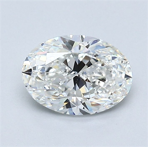 Foto Diamante Natural 1.00 quilates, Ovalado , Color G, claridad VVS2 y certificado GIA de