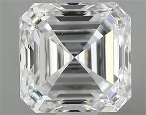 Picture of Natural Diamond 0.90 Carats, Asscher with  Cut, E Color, VS2 Clarity and Certified by GIA