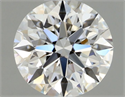 Natural Diamond 0.41 Carats, Round with Excellent Cut, F Color, VVS1 Clarity and Certified by GIA