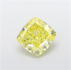 Picture of Lab Grown Diamond 2.03 Carats, CUSHION MODIFIED with  Cut, Fancy Intense Yellow Color, VVS2 Clarity and Certified by IGI