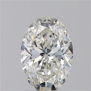 Picture of Natural Diamond 1.73 Carats, Oval with  Cut, H Color, SI2 Clarity and Certified by GIA