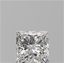 Natural Diamond 0.50 Carats, Princess with  Cut, F Color, VVS1 Clarity and Certified by GIA
