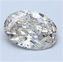 Natural Diamond 1.07 Carats, Oval with  Cut, L Color, SI2 Clarity and Certified by GIA