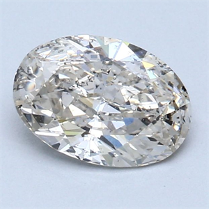 Picture of Natural Diamond 1.07 Carats, Oval with  Cut, L Color, SI2 Clarity and Certified by GIA