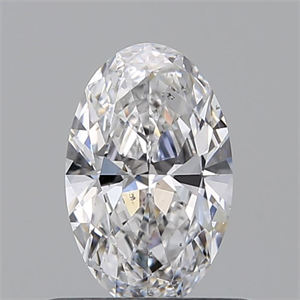 Foto Diamante Natural 0.60 quilates, Ovalado , Color D, claridad SI2 y certificado GIA de