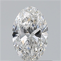 Natural Diamond 0.58 Carats, Oval with  Cut, F Color, VS2 Clarity and Certified by GIA
