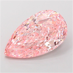 Picture of Lab Grown Diamond 5.61 Carats, Pear with  Cut, Fancy Vivid Pink Color, VVS2 Clarity and Certified by IGI