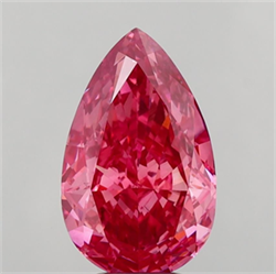 Picture of Lab Grown Diamond 5.14 Carats, Pear with  Cut, Fancy Vivid Pink Color, VS1 Clarity and Certified by IGI
